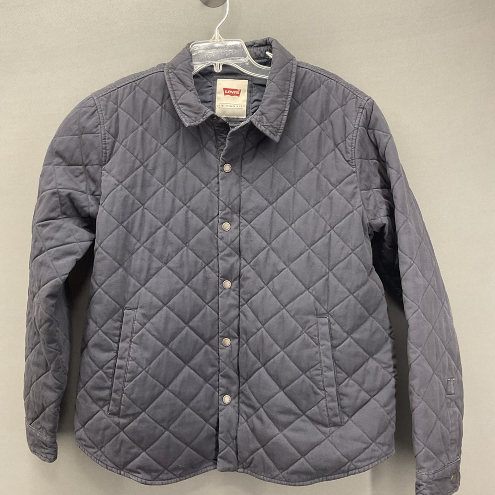 Vintage Levi’s Jacket Men’s XL Navy Blue Quilted Trucker Work Full Zip/ Button